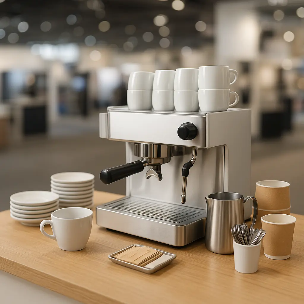Kaffee-Catering-Station an einer Messe